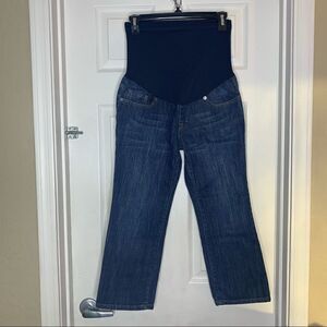 Liz Lange Maternity Cropped Jeans Size 2 Full Belly Panel